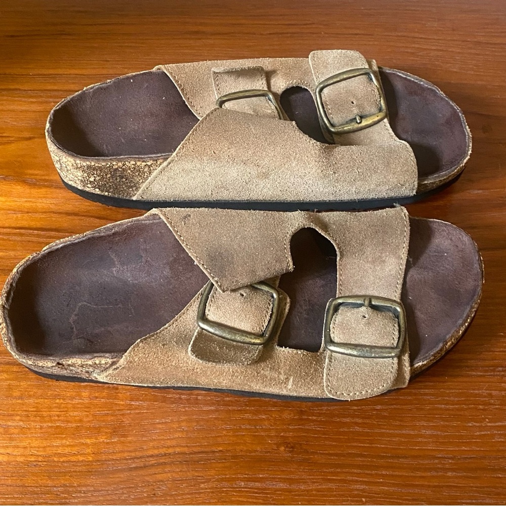 🍀Birkenstock Tan Suede Double Strap Sandals